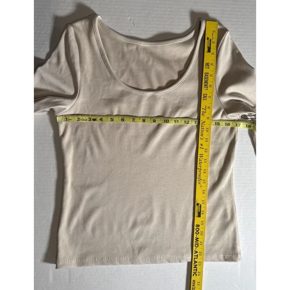 Tahari Long Sleeve Top Shirt  White Large NWT 